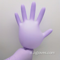 Guanti di nitrile viola viola da laboratorio per cibo